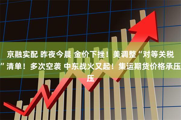 京融实配 昨夜今晨 金价下挫！美调整“对等关税”清单！多次空袭 中东战火又起！集运期货价格承压
